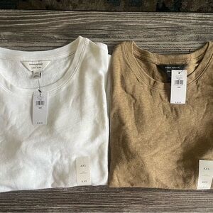 Banana Republic Women’s White and Tan Shirts